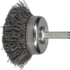 Cup Brush: 1-3/4" Dia, 0.0118" Wire Dia, Steel, Crimped