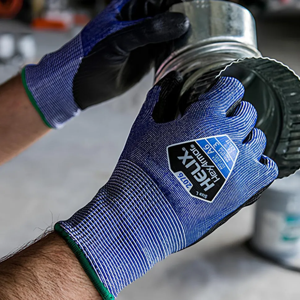 Cut, Puncture & Abrasion-Resistant Gloves: HexArmor® 2076, Cut A6, Puncture 5, Abrasion 5, 13 ga, Size Large, 10-1/4" Long