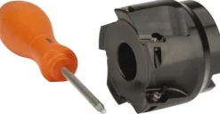 2" Cut Dia, 3/4" Arbor Hole Dia, 0.389" Max Depth, Indexable Square-Shoulder Face Mill