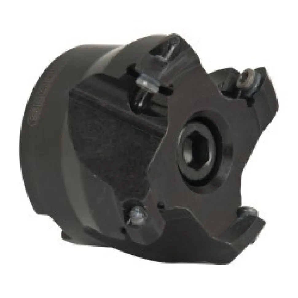1.97" Cut Dia, 3/4" Arbor Hole, 0.138" Max Depth of Cut, 43° Indexable Chamfer & Angle Face Mill