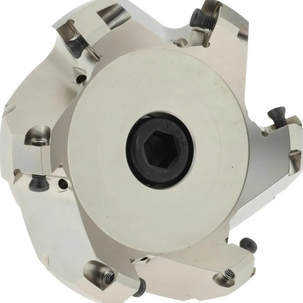 3.15" Cut Dia, 1" Arbor Hole, 0.236" Max Depth of Cut, 45° Indexable Chamfer & Angle Face Mill