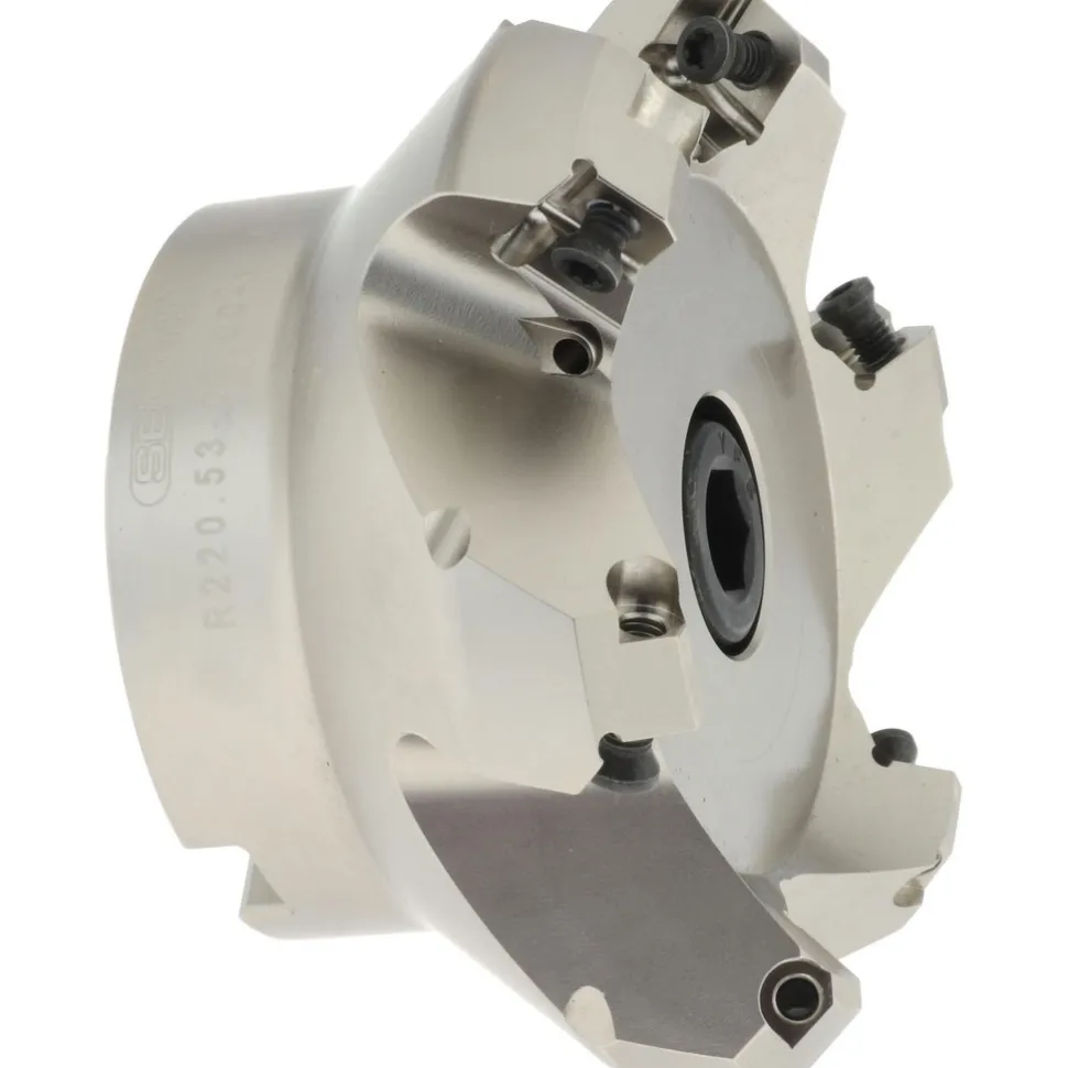 3.15" Cut Dia, 1" Arbor Hole, 0.236" Max Depth of Cut, 45° Indexable Chamfer & Angle Face Mill