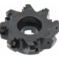 4" Cut Dia, 1-1/4" Arbor Hole, 4.51mm Max Depth of Cut, 45° Indexable Chamfer & Angle Face Mill