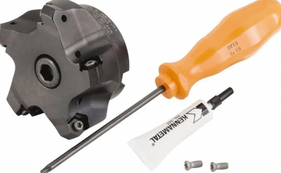 3" Cut Dia, 1" Arbor Hole, 3.23mm Max Depth of Cut, 45° Indexable Chamfer & Angle Face Mill