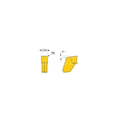 Cutoff Insert: GFN 3 IC908, Carbide, 3.03 mm Cutting Width, 0.1193