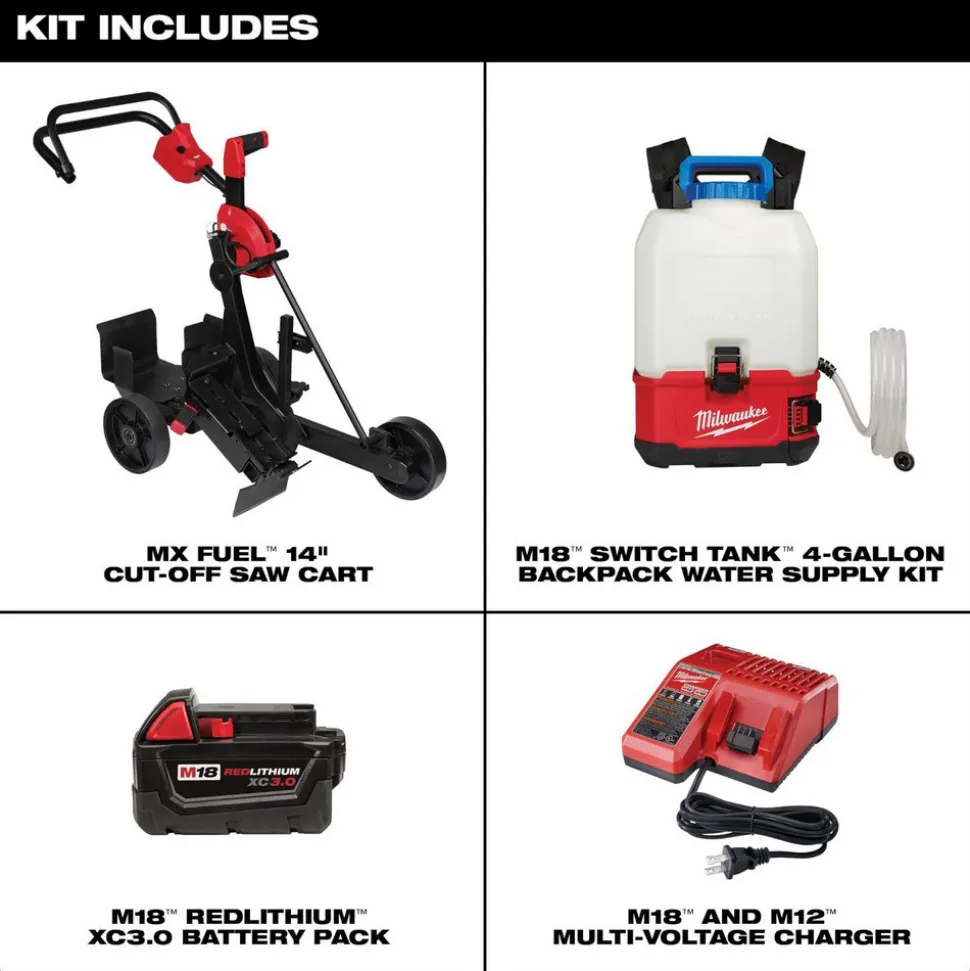 Cut-Off Saw Cart Kit: Includes M18™ SWITCH TANK™ Water Supply (2820-21WS)