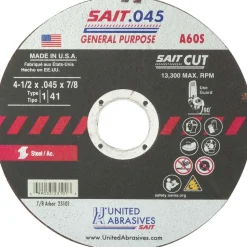 Cutoff Wheel: Type 1 (01/41), 4-1/2