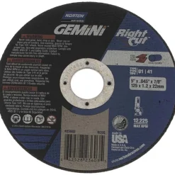 Cutoff Wheel: Type 1 (01/41), 5" Dia, 0.0450" Thick, 7/8" Hole, Aluminum Oxide