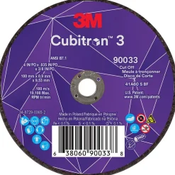 Cutoff Wheel: Type 1, 4" Dia, 0.0350" Thick, 3/8" Hole, Ceramic