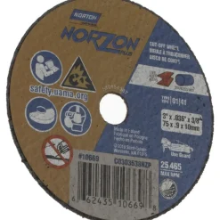 Cutoff Wheel: Type 1 (01/41), 3" Dia, 0.0350" Thick, 3/8" Hole, Ceramic Alumina