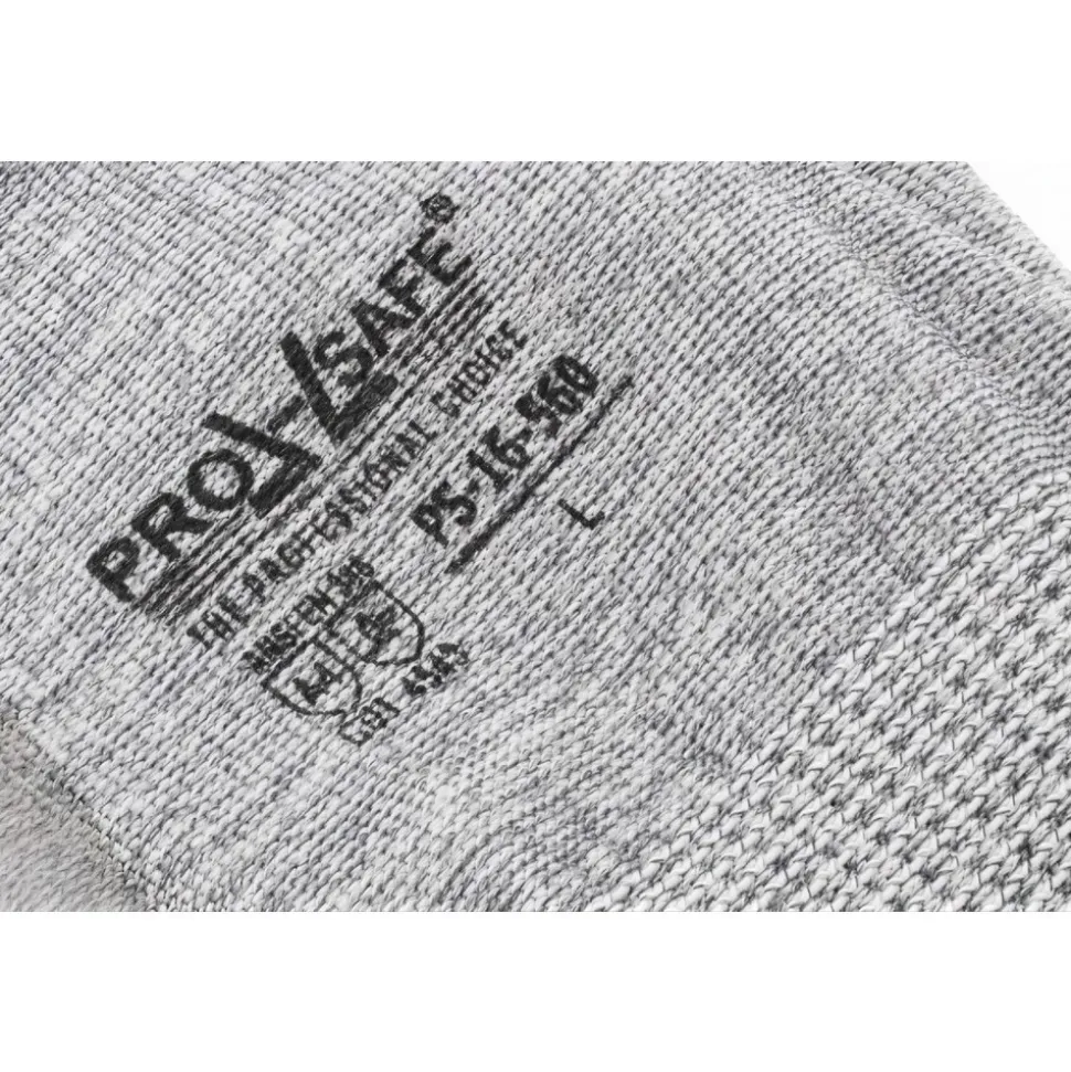 Cut-Resistant Gloves: PRO-SAFE G-Tek PolyKor, Cut A4, 13 ga, Size Large