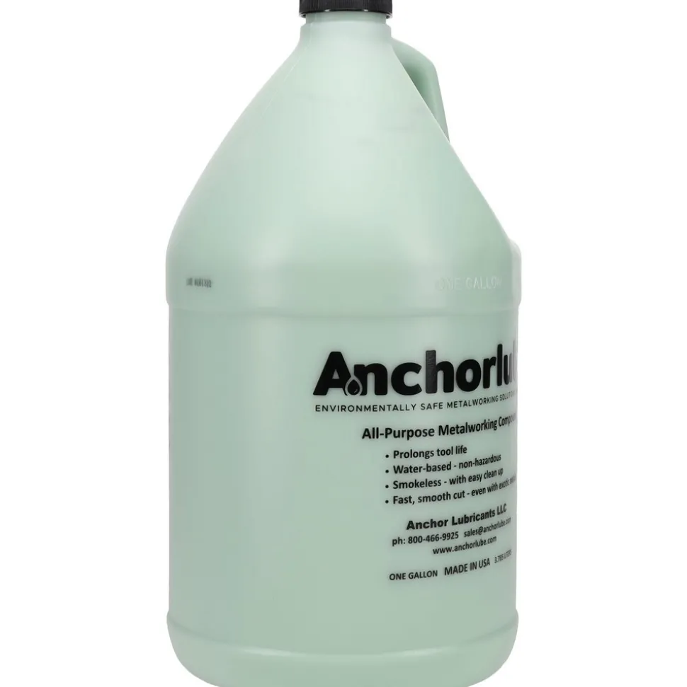 Cutting Fluid: Anchorlube, Water-Based, Water Soluble, 1 gal Bottle