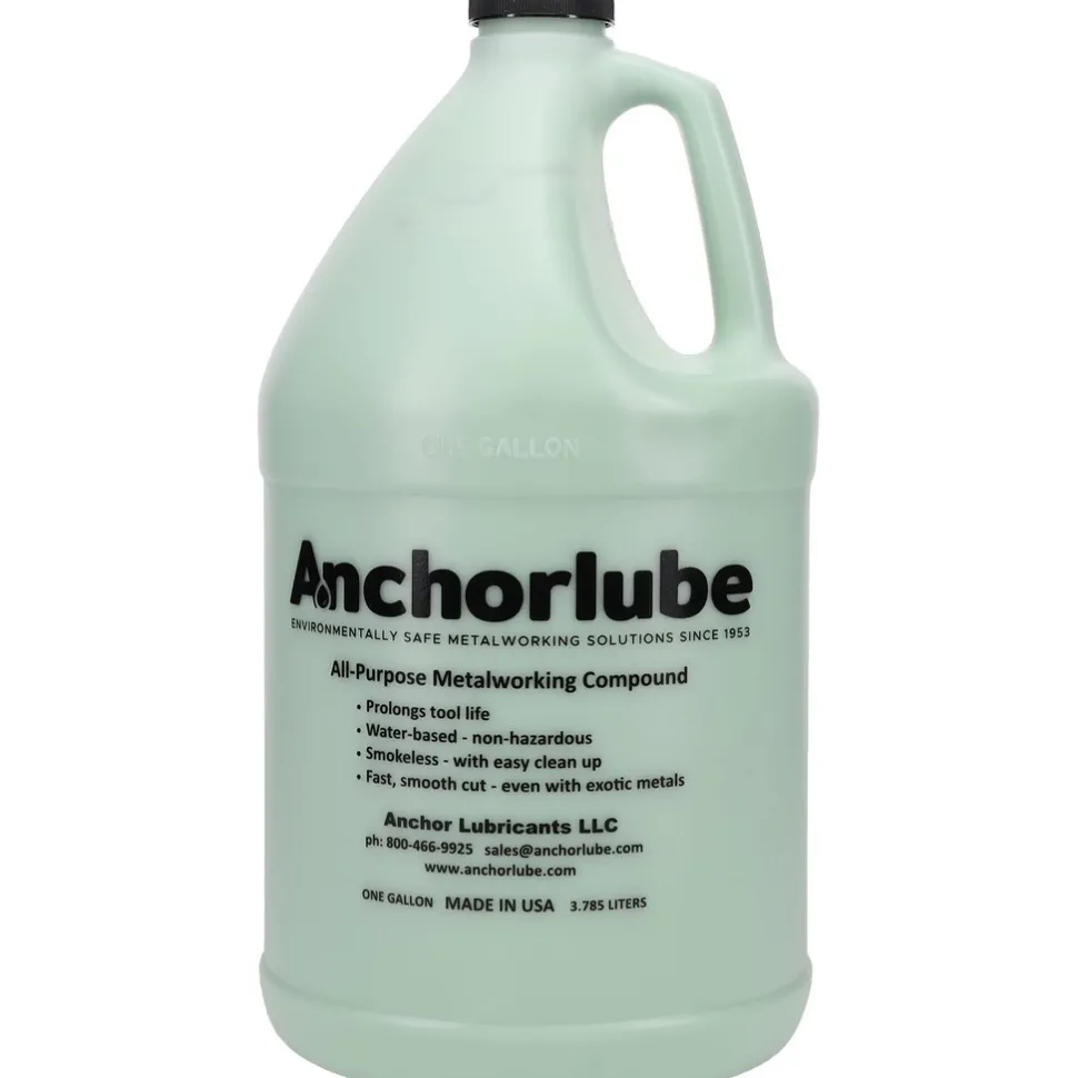 Cutting Fluid: Anchorlube, Water-Based, Water Soluble, 1 gal Bottle