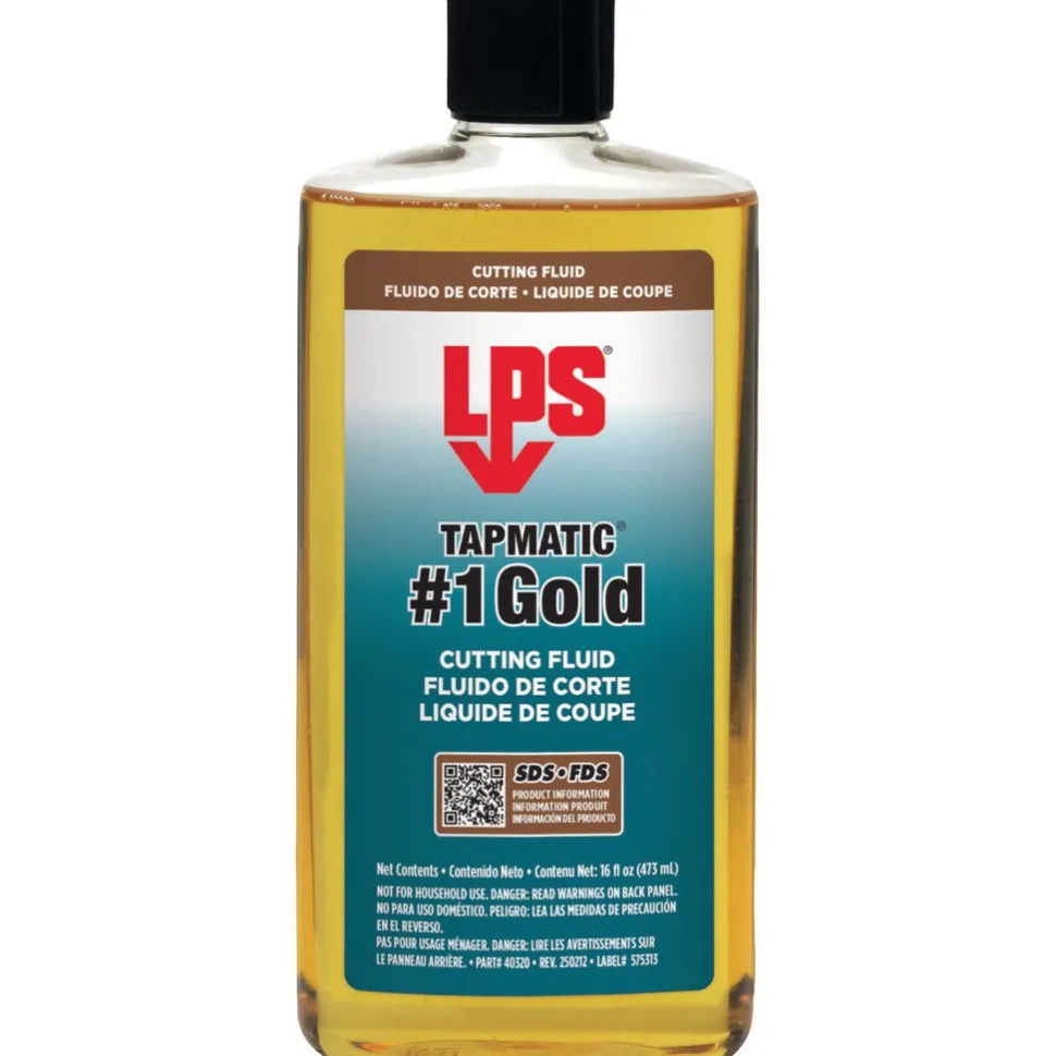 Cutting & Tapping Fluid: Tapmatic #1 Gold, Oil-Based, 1 pt Bottle