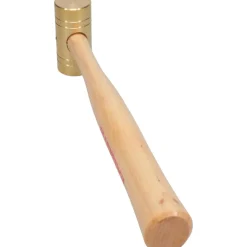 Dead Blow Hammer: 1 lb Head, 1-1/4" Face Dia, Brass Head