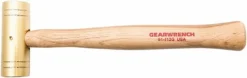 Dead Blow Hammer: 2 lb Head, 1-1/2" Face Dia, Brass Head