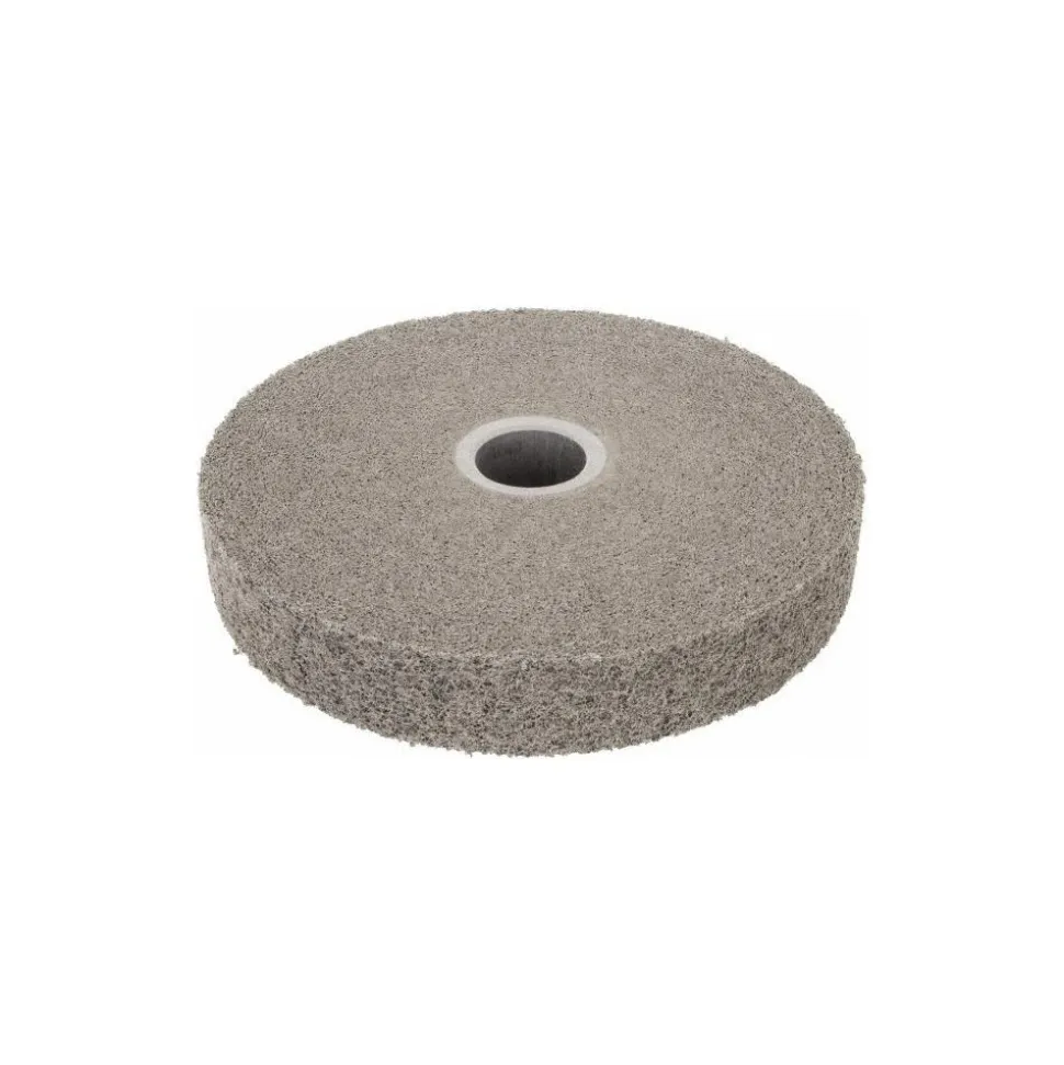 Deburring Wheel: 6" Dia, 1" Face Width, 1" Hole, 9 Density, Silicon Carbide