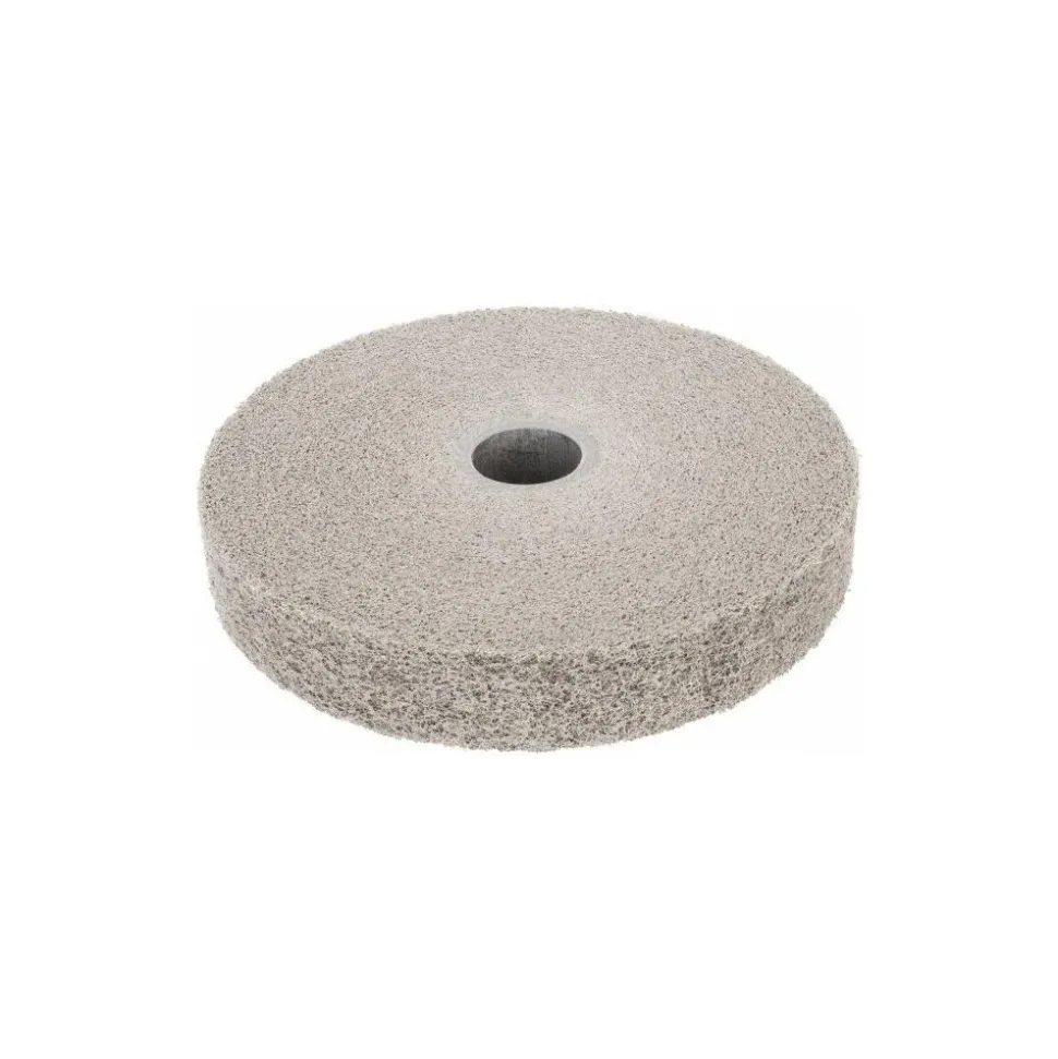 Deburring Wheel: 6" Dia, 1" Face Width, 1" Hole, 8 Density, Aluminum Oxide
