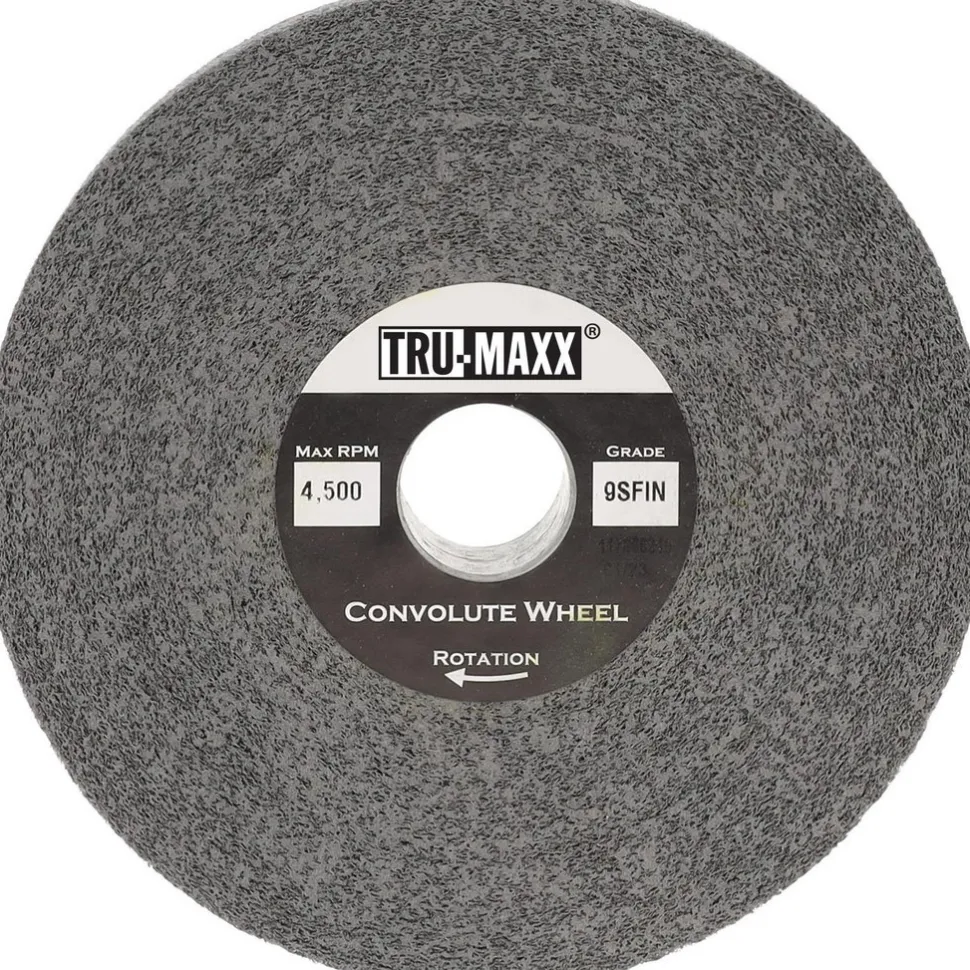 Deburring Wheel: 6" Dia, 1" Face Width, 1" Hole, 9 Density, Silicon Carbide