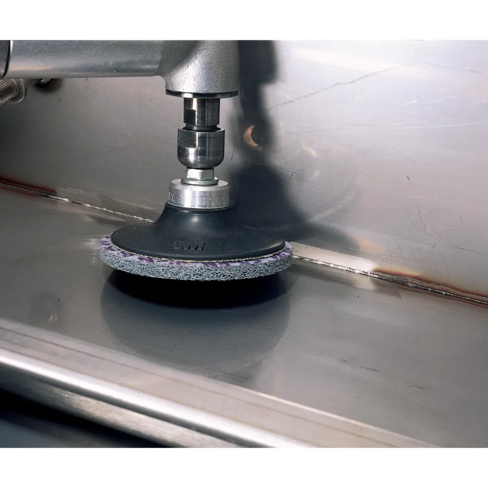 Deburring Wheel: 3" Dia, Roloc Type TR, 2 Density, Aluminum Oxide