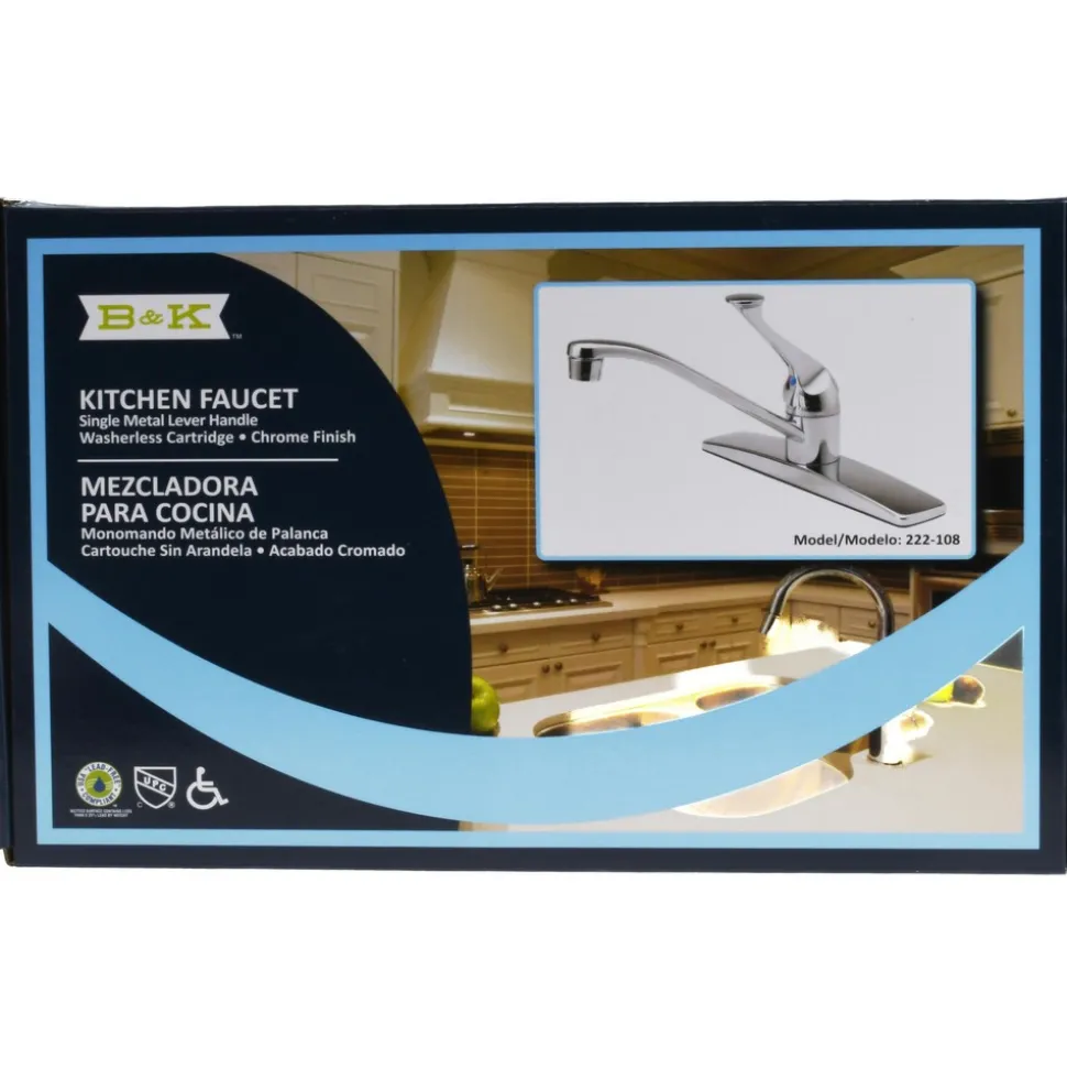 Deck Plate Mount, Kitchen Faucet without Spray