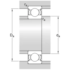 Deep Groove Ball Bearing: 22 mm OD, 0.2756