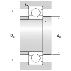 Deep Groove Ball Bearing: 47 mm OD, Double Shield