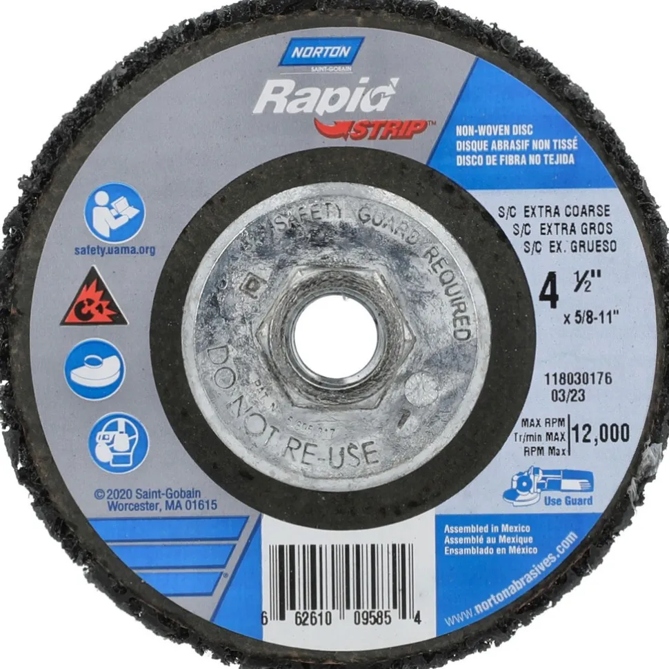 Depressed-Center Wheel: Type 27, 4-1/2" Dia, 5/8-11 Hole, Silicon Carbide