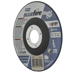 Depressed-Center Wheel: Type 27 & Type 42, 4-1/2" Dia, 1/16" Thick, 7/8" Hole, Zirconia Alumina