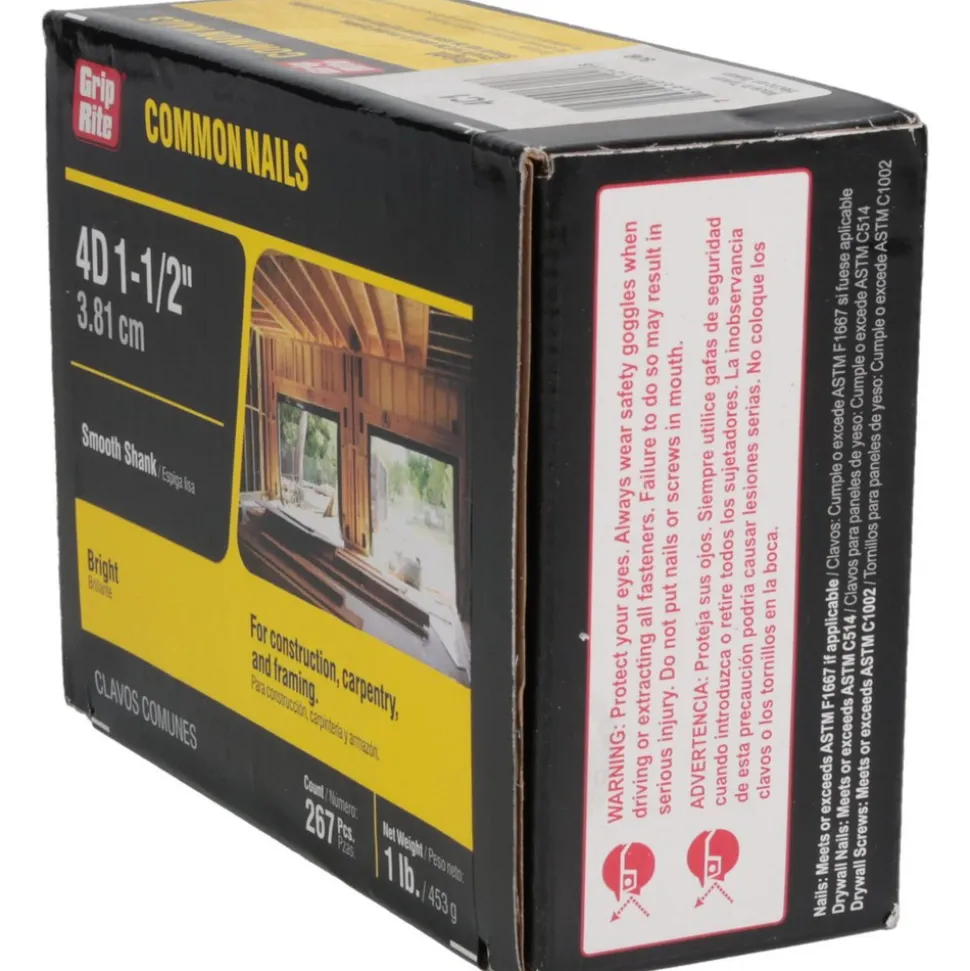 4D, 13 Gauge, 1-1/2" OAL Common Nails