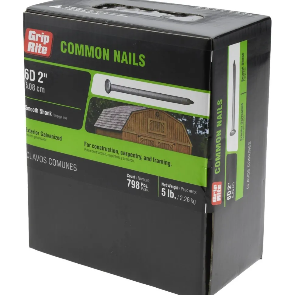 6D, 12 Gauge, 2" OAL Common Nails