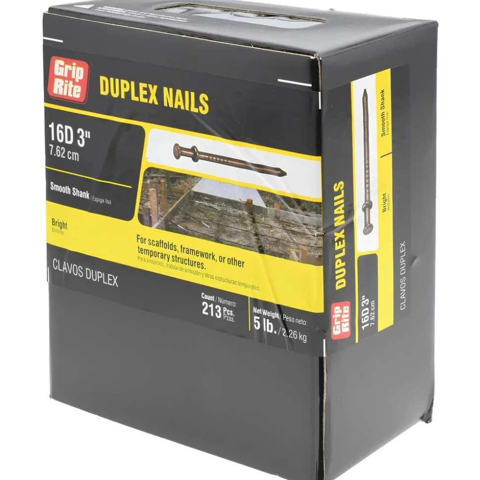 16D, 8 Gauge, 3-1/2" OAL Duplex Nails