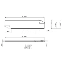 DGFH Double End Neutral Indexable Cutoff Blade