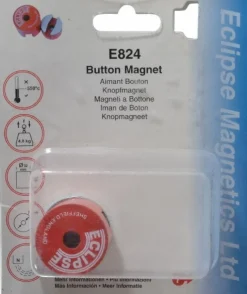 1-1/4" Dia, 9/32" Hole Dia, 4.8 kg Max Pull Force Alnico Button Magnet