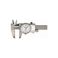 Dial Caliper: 6", 0.001000" Graduation, 0.1000" per Revolution, 0.0010" Accuracy, Stainless Steel Jaws