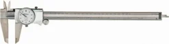 Dial Caliper: 12", 0.001000" Graduation, 0.1000" per Revolution, 0.0020" Accuracy, Stainless Steel Jaws