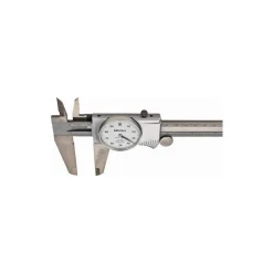 Dial Caliper: 12", 0.001000" Graduation, 0.1000" per Revolution, 0.0020" Accuracy, Stainless Steel Jaws