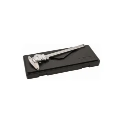 Dial Caliper: 8", 0.001000" Graduation, 0.1000" per Revolution, 0.0020" Accuracy, Stainless Steel Jaws