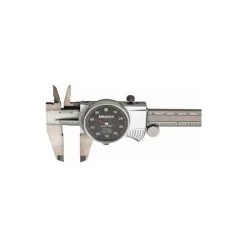 Dial Caliper: 6", 0.001000" Graduation, 0.1000" per Revolution, 0.0010" Accuracy, Stainless Steel Jaws
