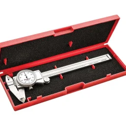 Dial Caliper: 6", 0.001000" Graduation, 0.1000" per Revolution, 0.0010" Accuracy, Stainless Steel Jaws