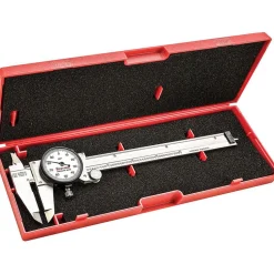 Dial Caliper: 6", 0.001000" Graduation, 0.1000" per Revolution, 0.0010" Accuracy, Stainless Steel Jaws