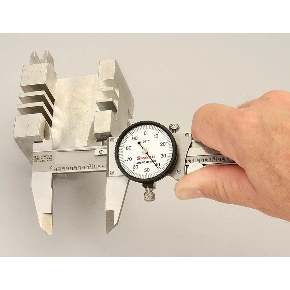 Dial Caliper: 6", 0.001000" Graduation, 0.1000" per Revolution, 0.0010" Accuracy, Stainless Steel Jaws