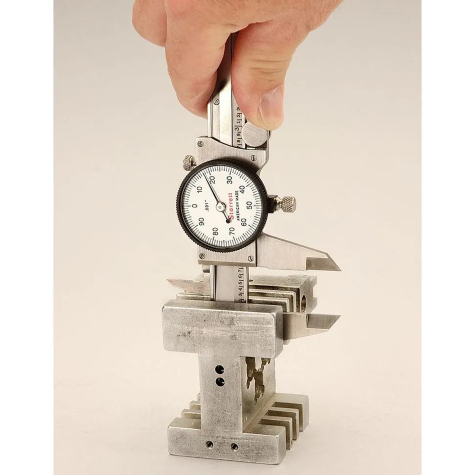 Dial Caliper: 6", 0.001000" Graduation, 0.1000" per Revolution, 0.0010" Accuracy, Stainless Steel Jaws