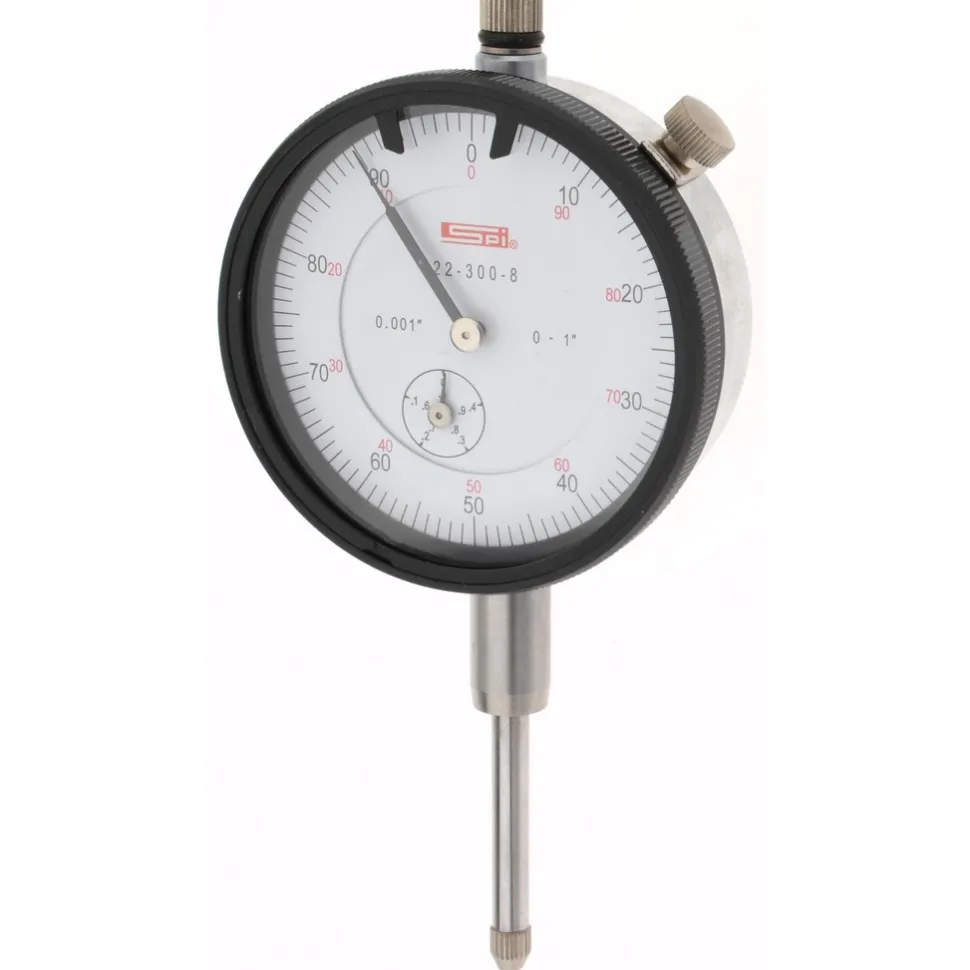 Dial Drop Indicator: 1.0000" Max Measurement, 0-100 Dial Reading, 0.002000" Accuracy