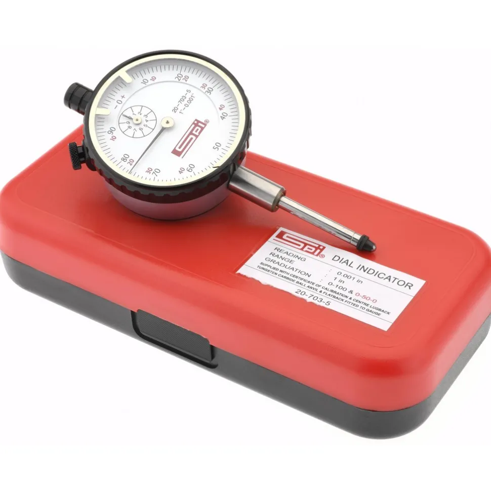 Dial Drop Indicator: 1.0000" Max Measurement, 0-100 & 0-50-0 Dial Reading