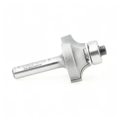 1" Dia, 1/2" LOC, 2 Flute Carbide-Tipped Edge Profile Round-Over Router Bit