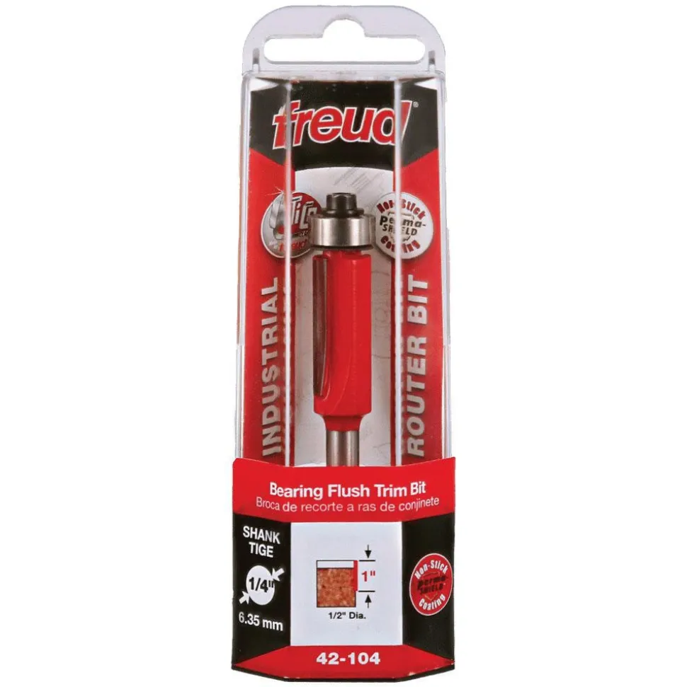 1/2" Dia, 1" LOC, 2 Flute Carbide-Tipped Edge Profile Flush Trim Router Bit