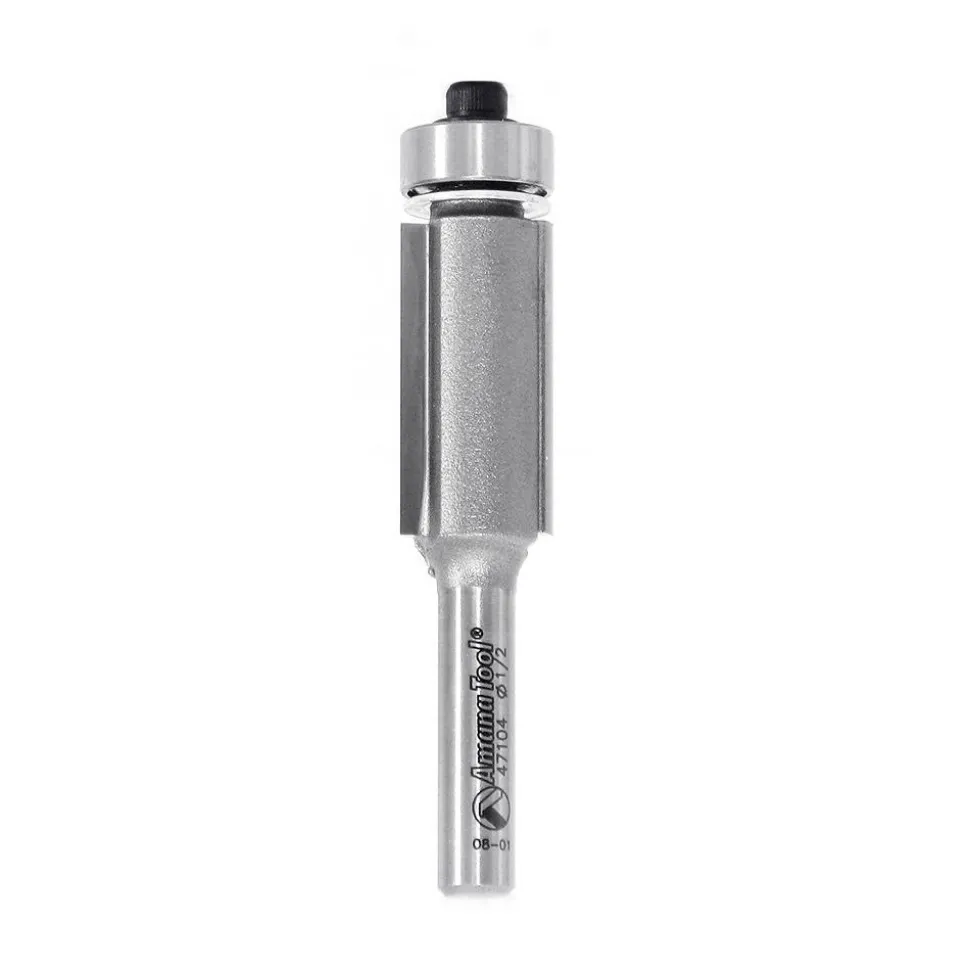 1/2" Dia, 1" LOC, 2 Flute Carbide-Tipped Edge Profile Flush Trim Router Bit