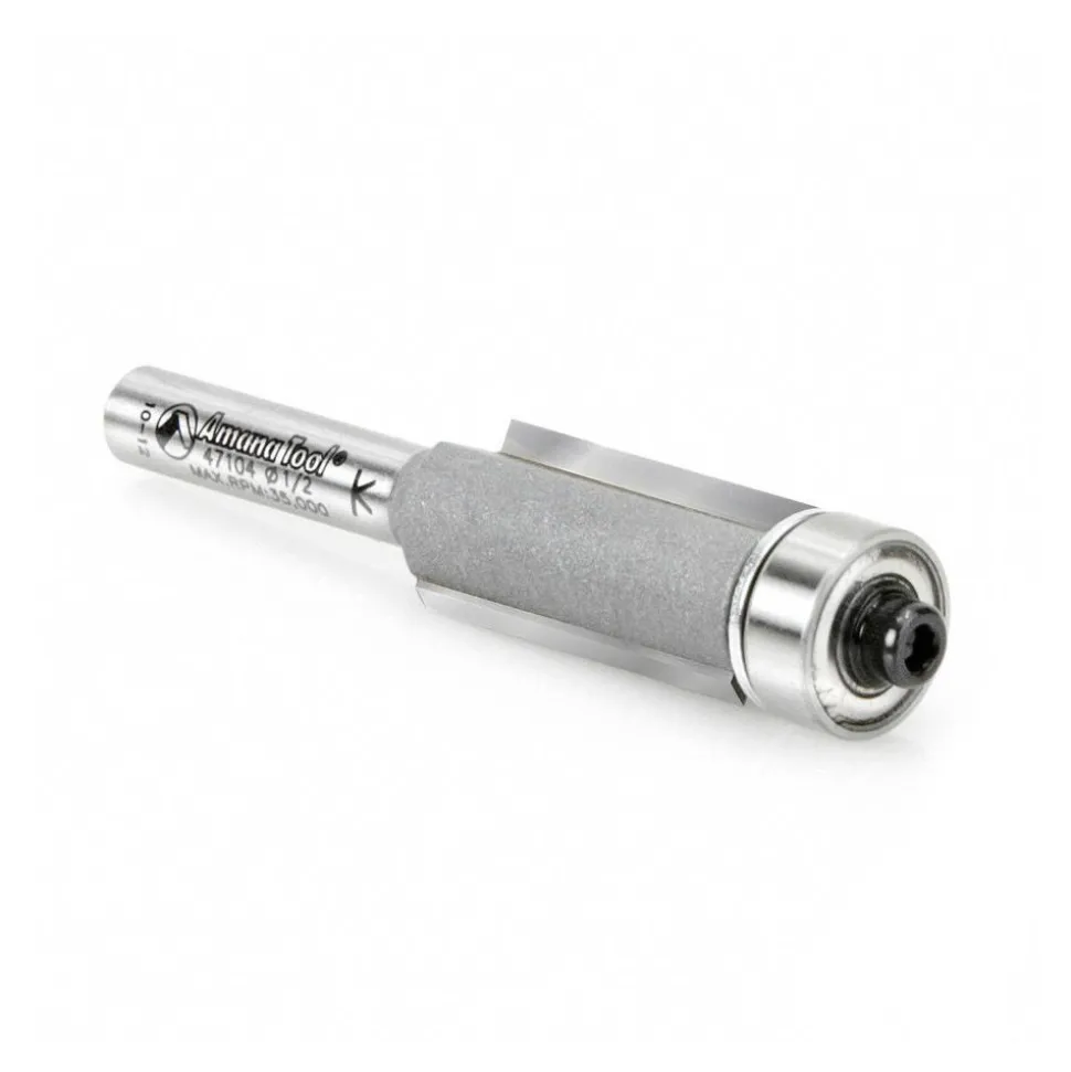 1/2" Dia, 1" LOC, 2 Flute Carbide-Tipped Edge Profile Flush Trim Router Bit