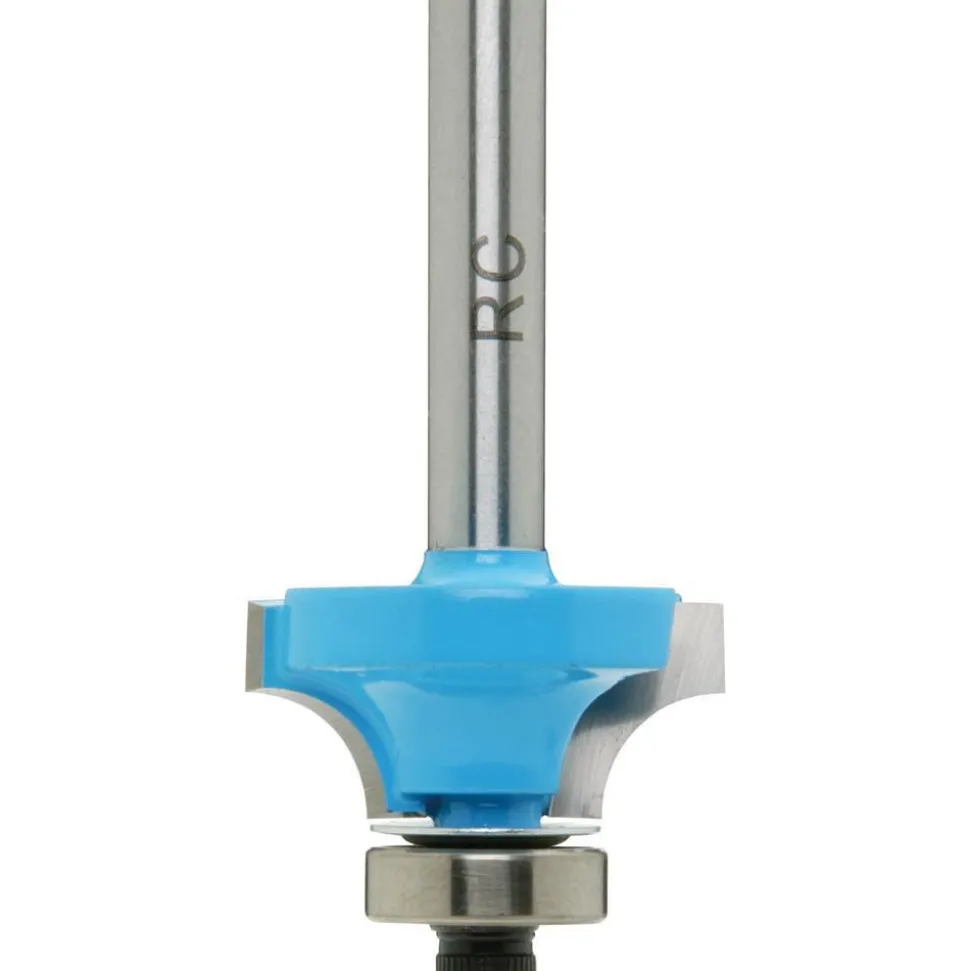 1" Dia, 1/2" LOC, 2 Flute Carbide-Tipped Edge Profile Round-Over Router Bit